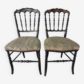 Lot de 2 chaises d'époque Napoléon lll