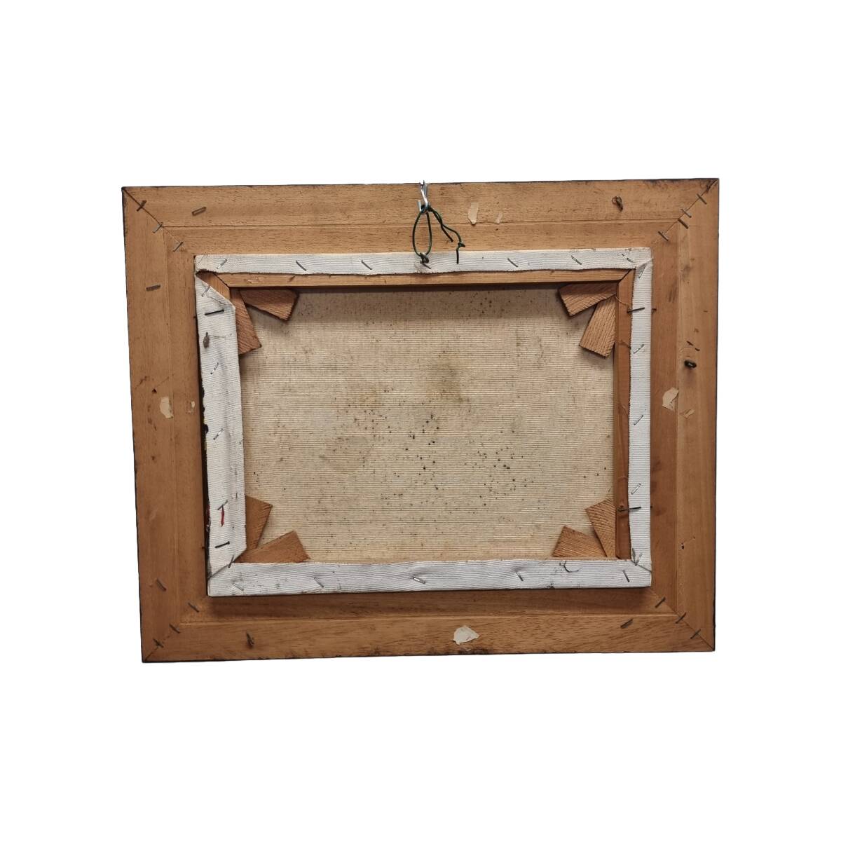 Vintage Oil Painting With Parisian Flower Market Frederic, 1970s