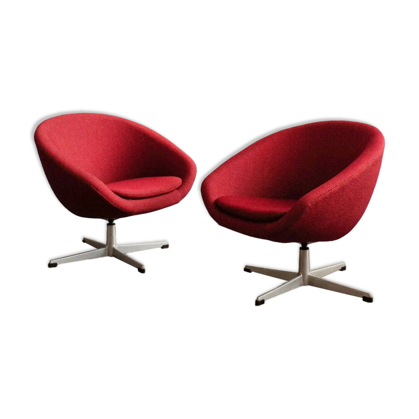Vintage German Swivel Chairs, Set of 2