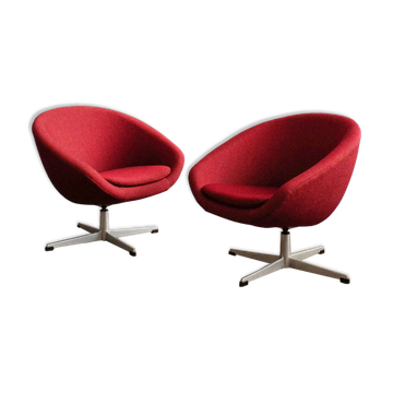 Vintage German Swivel Chairs, Set of 2