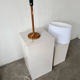 Lampe de table bois chêne années 70