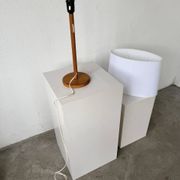 Lampe de table bois chêne années 70