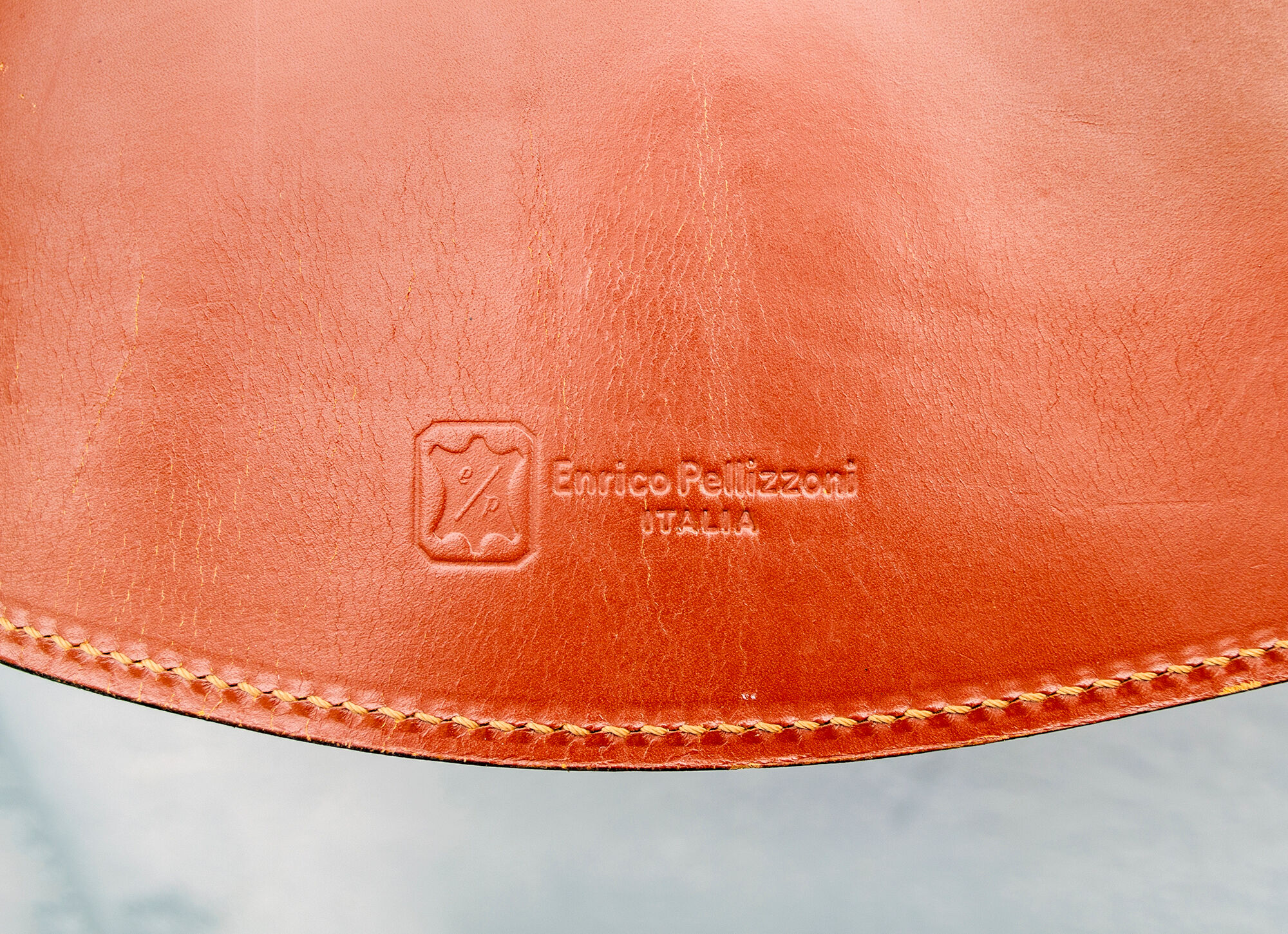 Set of four leather chairs by Enrico Pellizzoni 70s