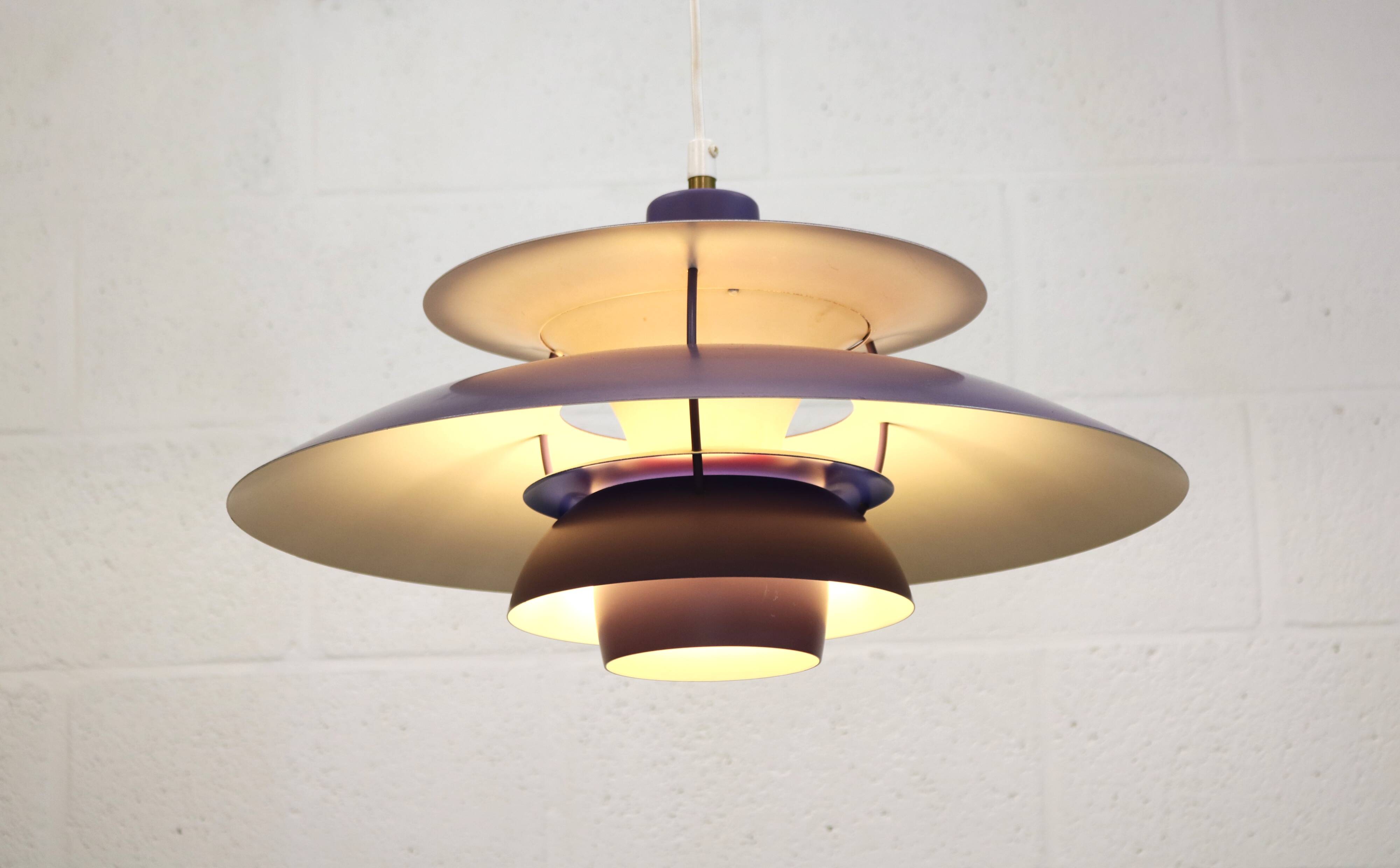 Vintage Louis Poulsen PH5 Pendant Lamp – Original Purple Edition