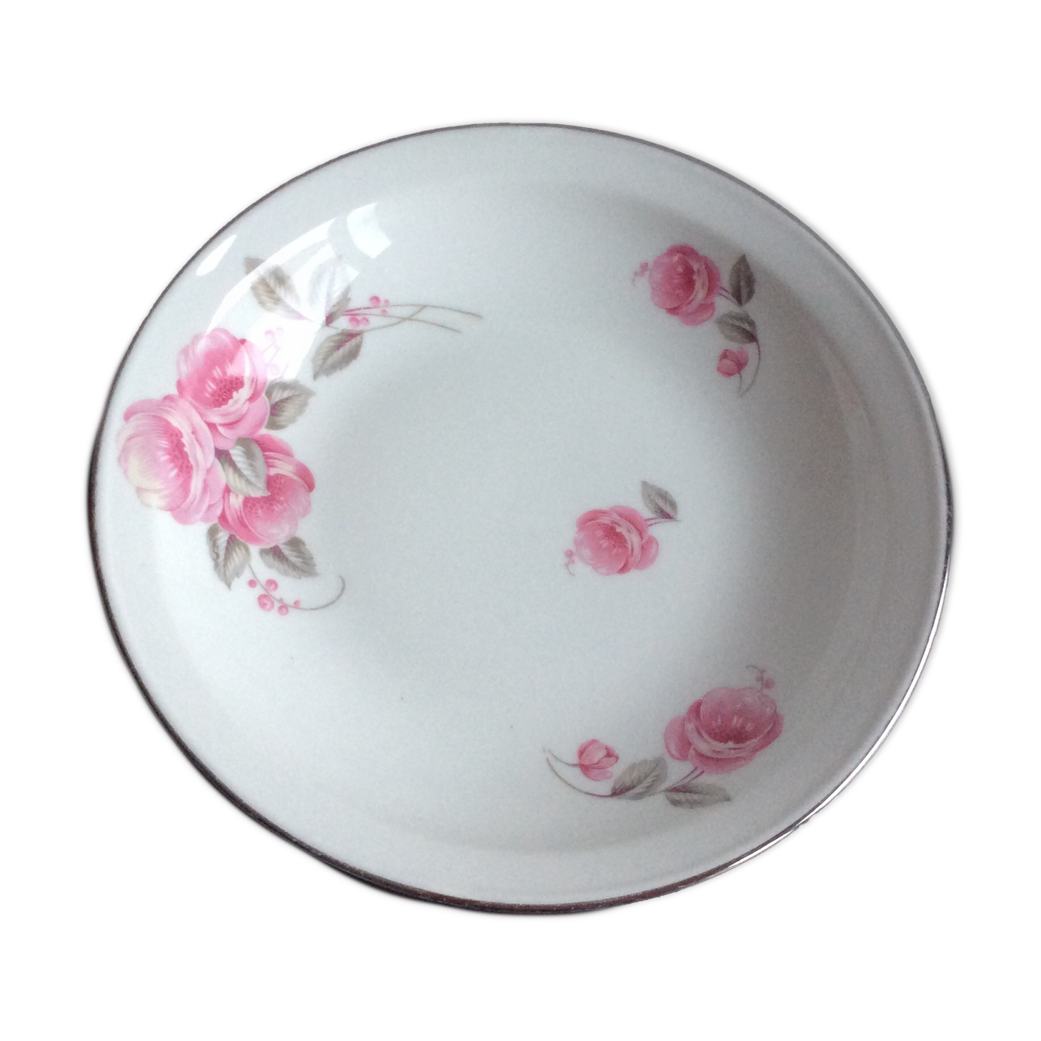 Hollow porcelain dish with fires C.B & Cie V.FRANCE
