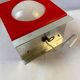 Wall lamp from the 60s in red plastic with white globe