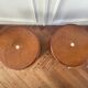 Pair of Art Deco bedside tables made of cedar magnifying glass