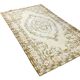 Tapis Vintage Turc Crème, Médaillon Floral, Style Shabby Chic, 150x250Cm