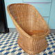 Vintage rattan basket warmer