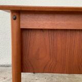 Desk Arne Vodder Teck Danish design 50's box with sliding drawers