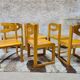 Set of 6 vintage sleigh chairs