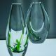 Seaweed & Fish Vases by V. L. Kosta, Set of 2
