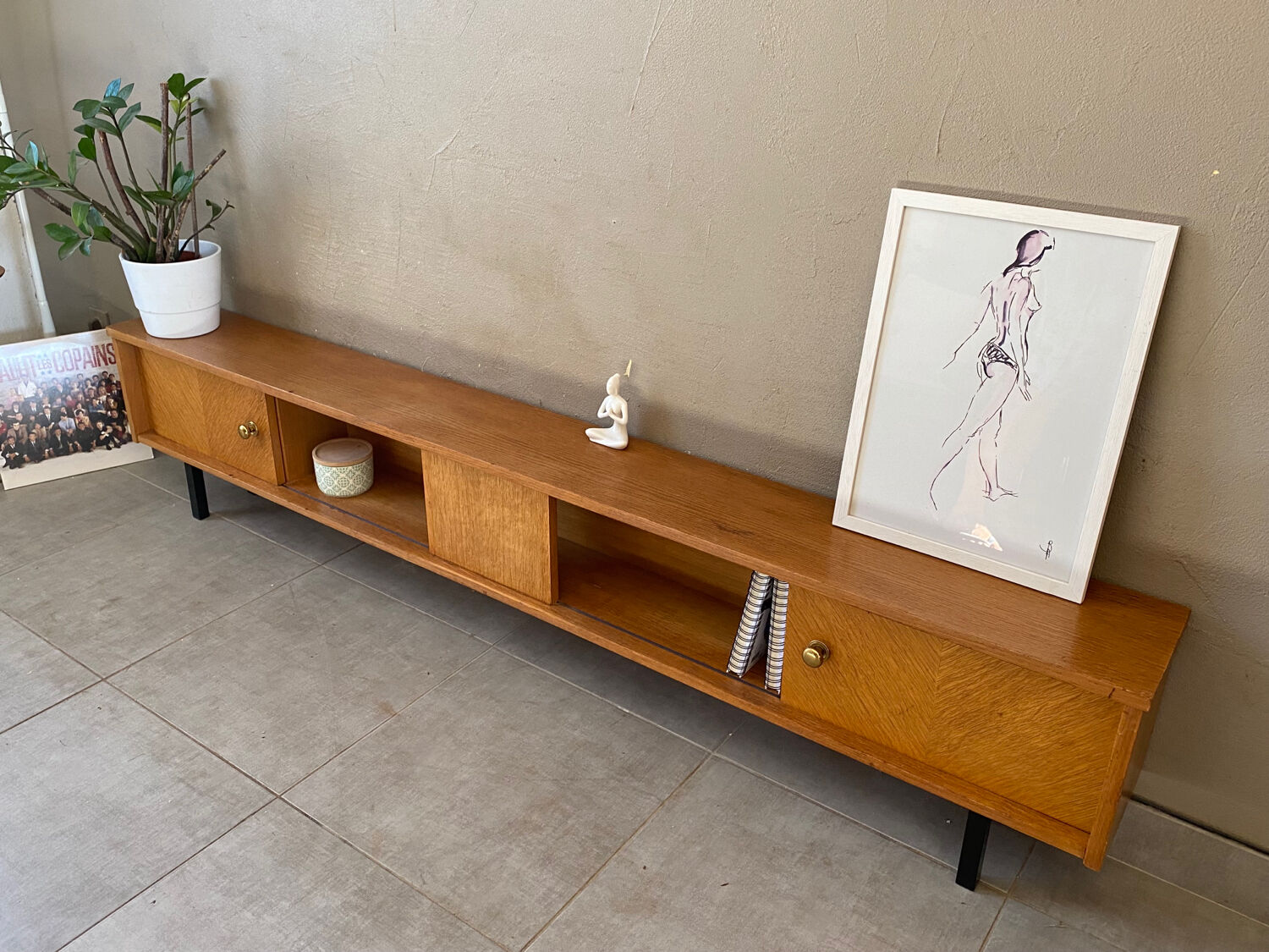 Vintage wooden sideboard (shallow)
