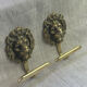 Lion head coat hooks in solid brass, Peerage England