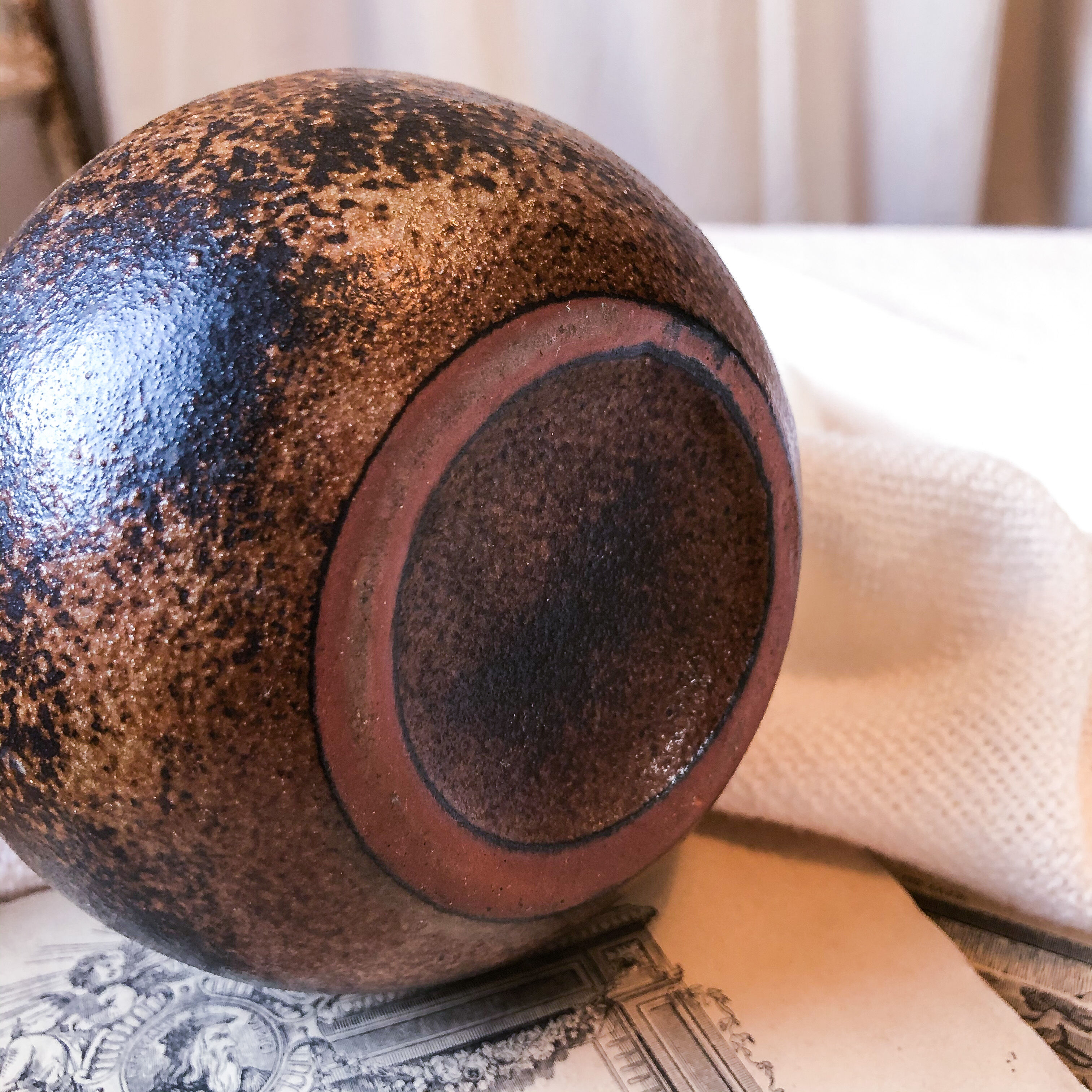 Sandstone ball vase