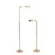Brass Swing arm Halogen floor lamp by Holtkoetter 1980s Germany