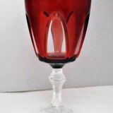 6 ruby red wine glasses