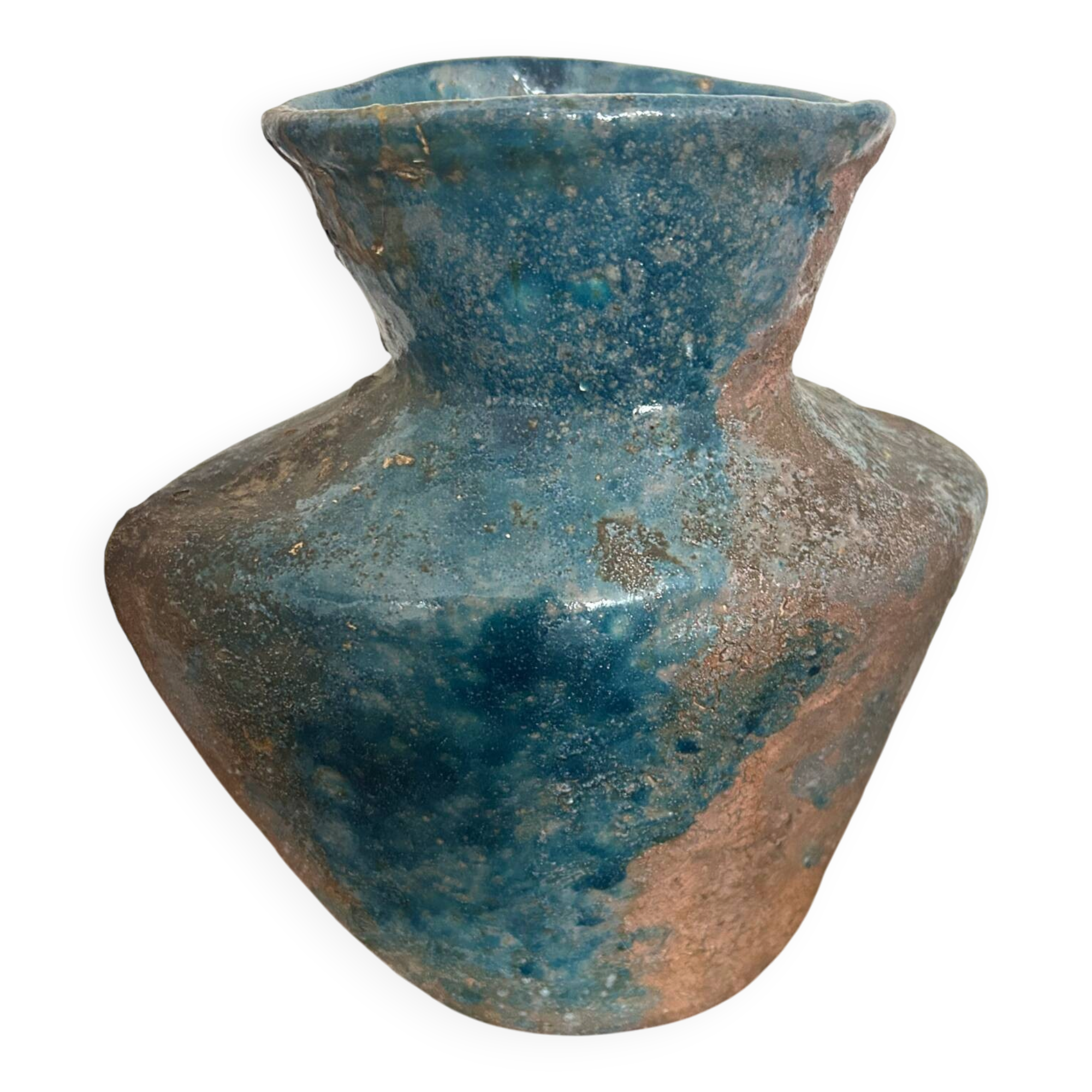 Vase brutaliste forme libre dlg Michel Lanos