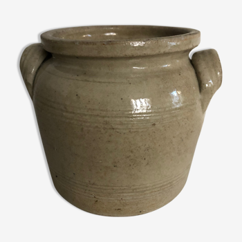 Glassed sandstone pot, kitchen, chic countryside