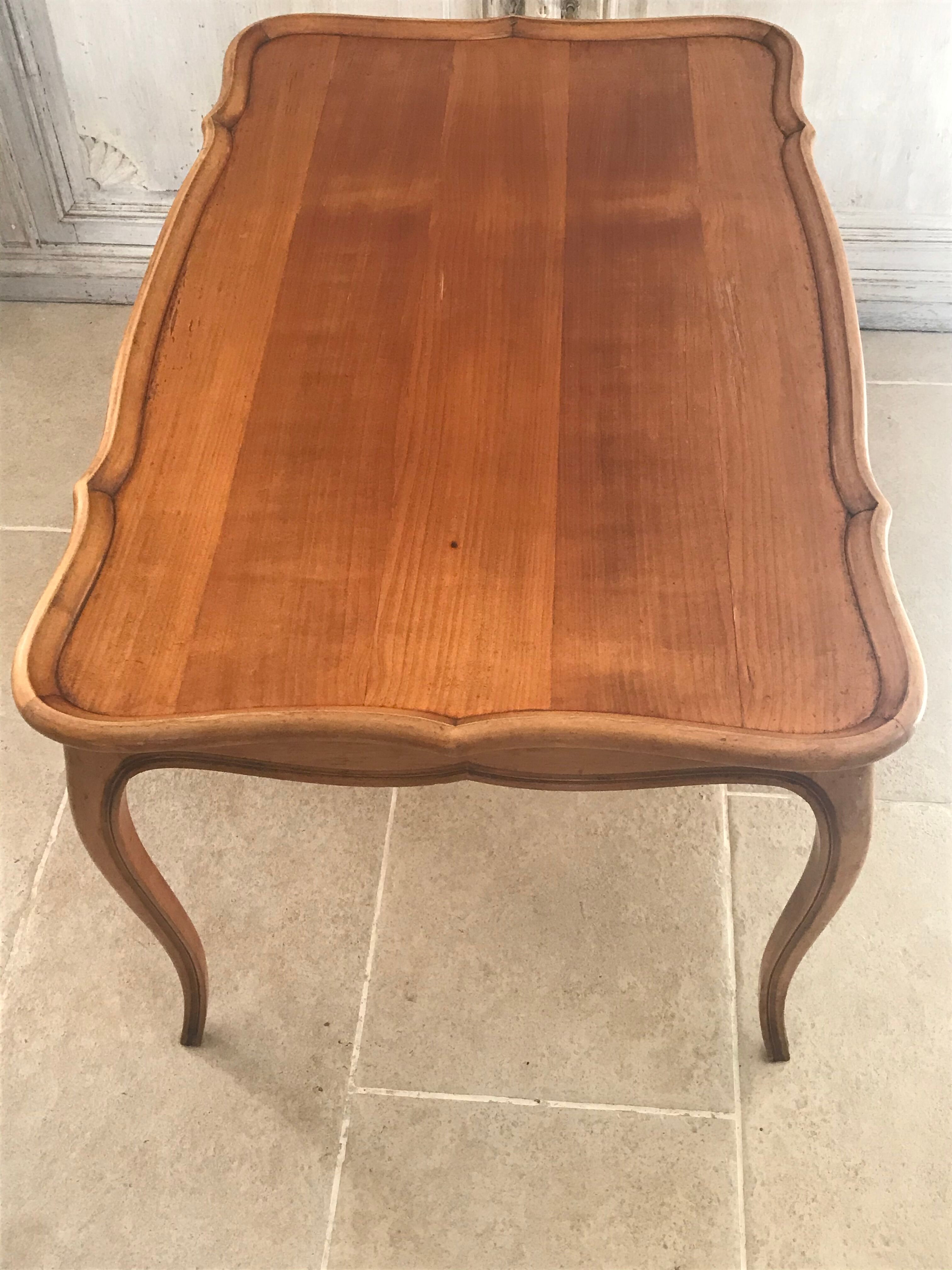 Louis X-style wooden coffee table