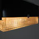 1970s Minimalist Black and Glass Pendant Light, Czechoslovakia
