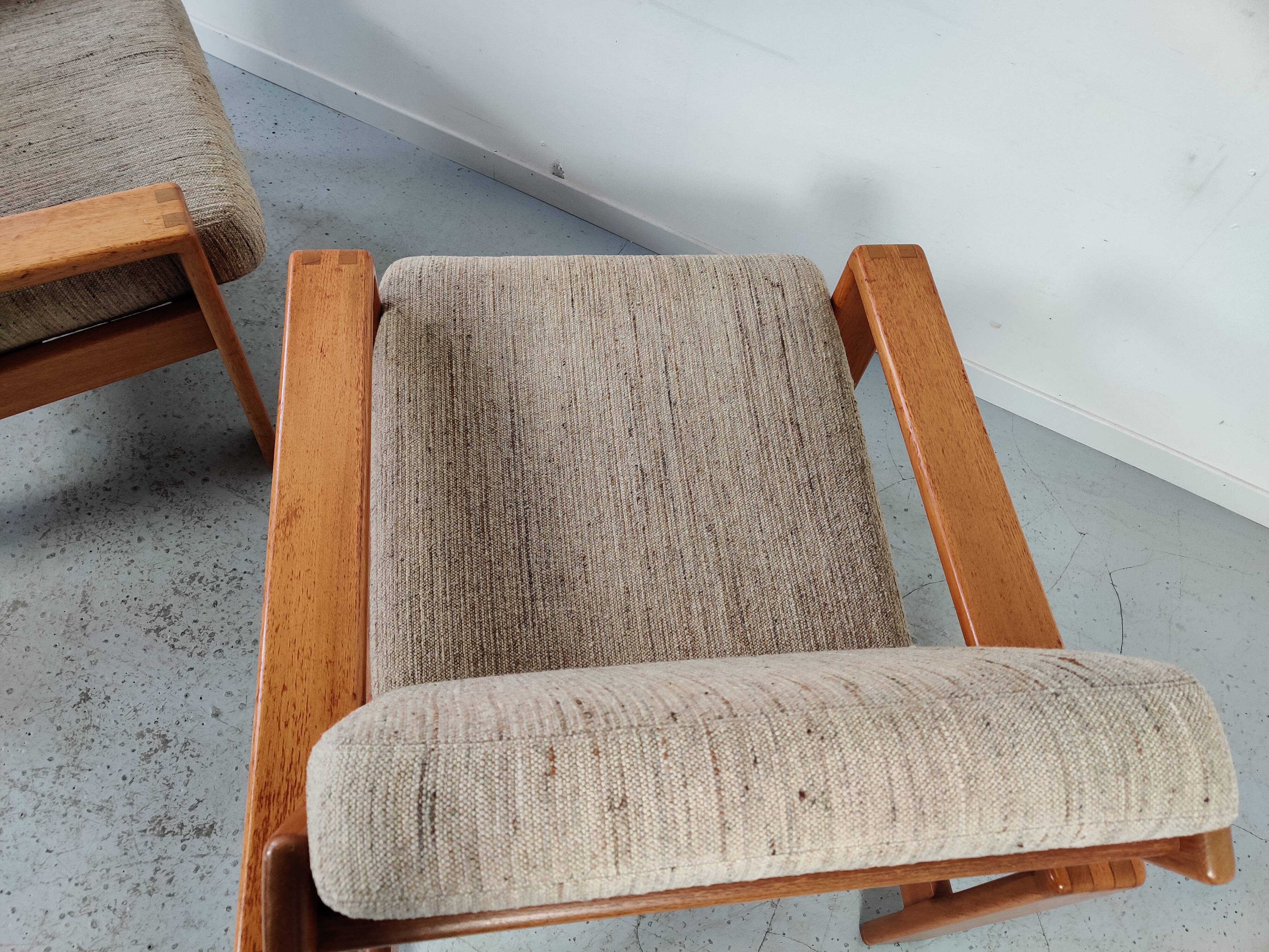 Pair of Bonanza armchairs by Esko Pajamies for Asko, Finland 1970s