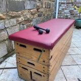 Old gymnastics plinth