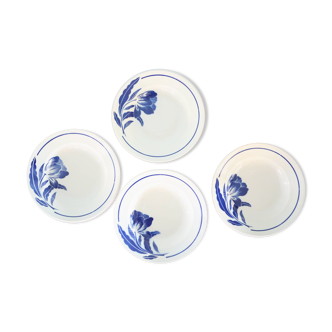 Set of 4 Badonviller soup plates, Marlene style