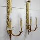 Pair of golden bronze appliques - 1950