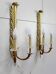 Pair of golden bronze appliques - 1950
