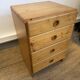 Commode Charlotte Perriand "Les Arcs" en pin massif – 4 tiroirs – Années 19