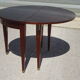 Half-moon console table, extendable in Empire style.