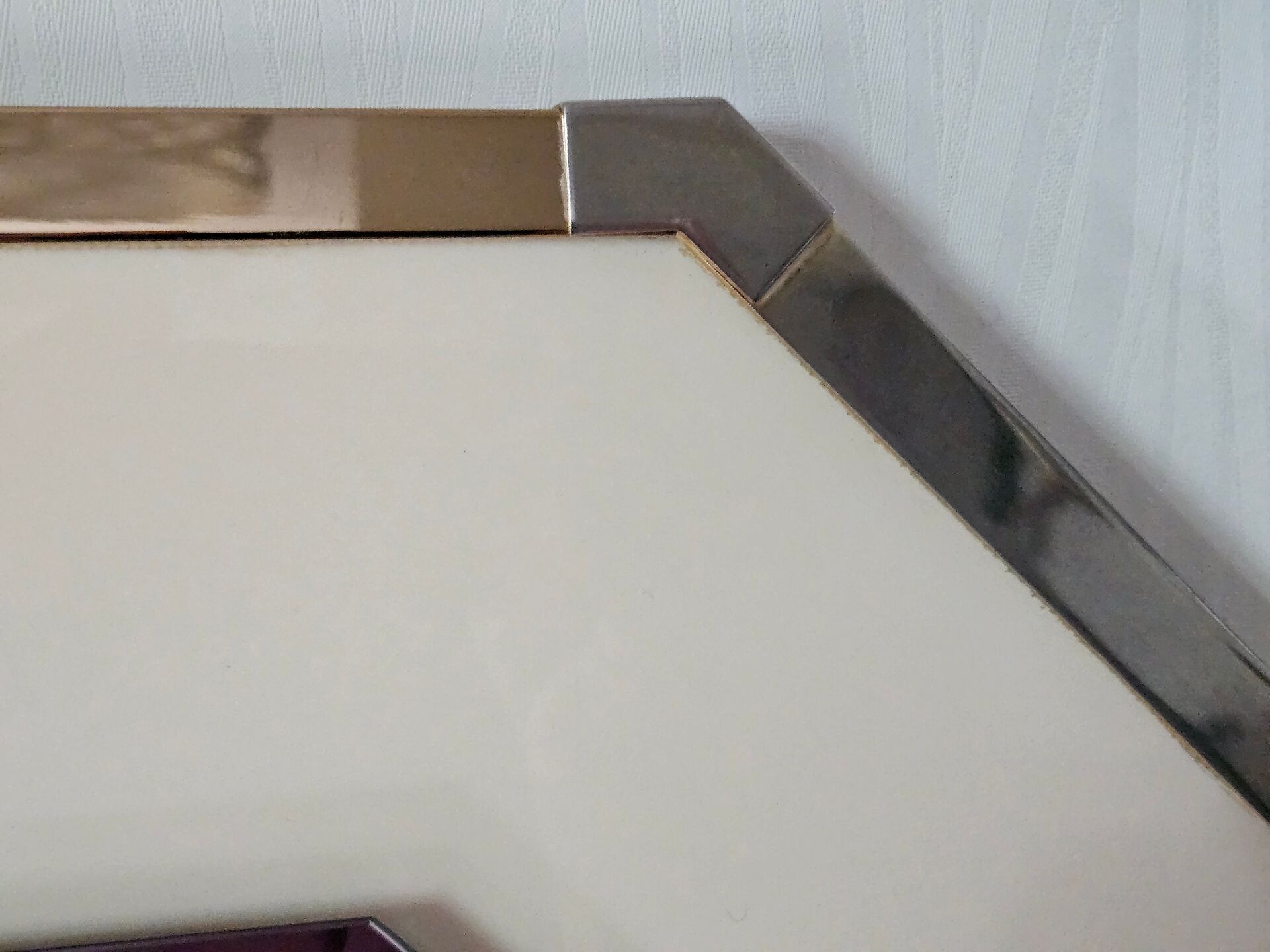 Grand miroir biseauté octogonal