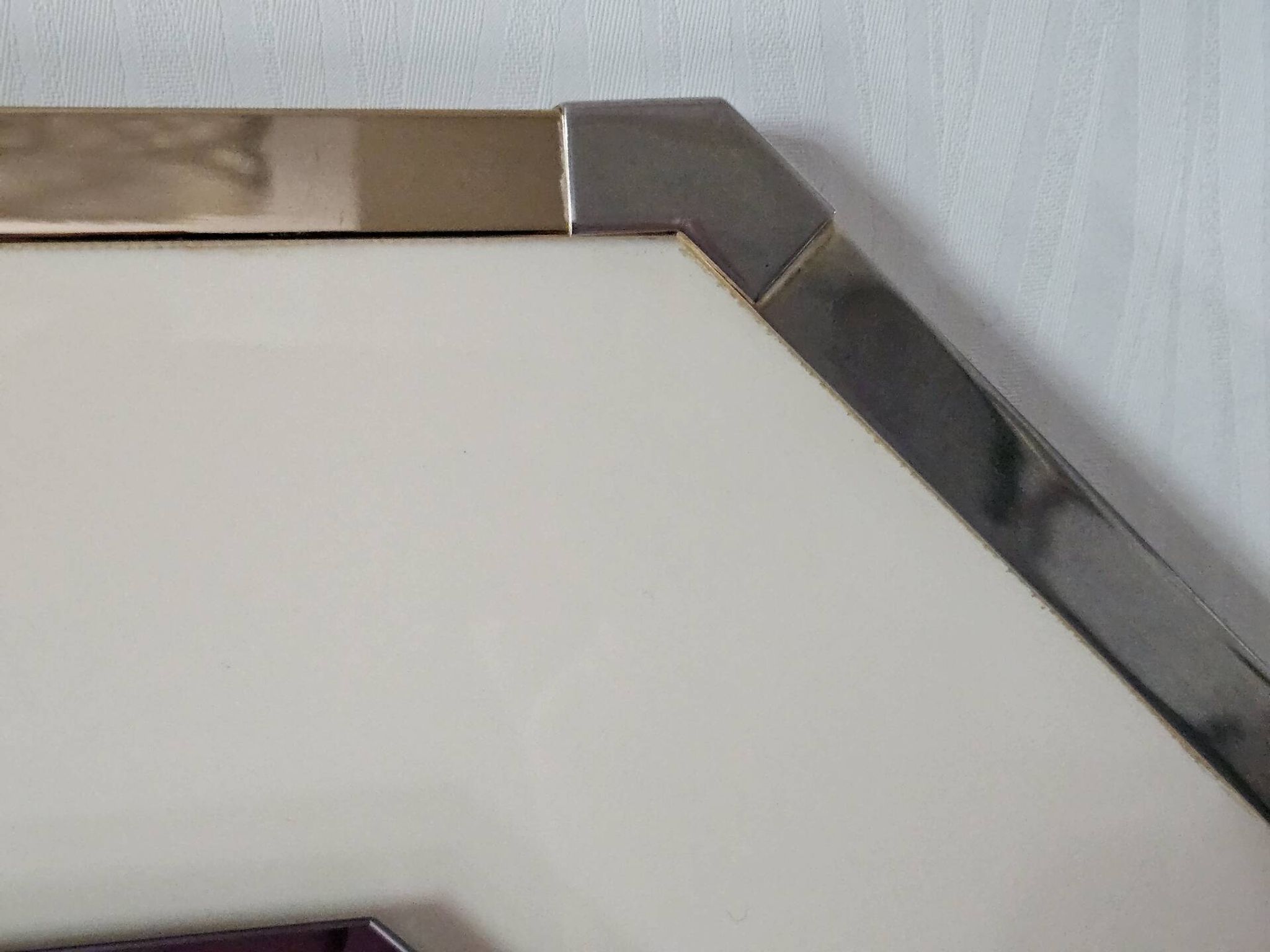 Grand miroir biseauté octogonal