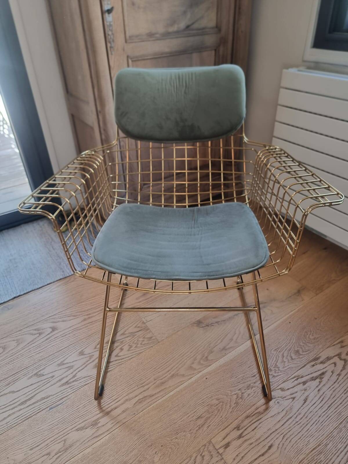 Metal wire armchair HK LIVING