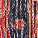 Tapis de coureur oriental bleu rouge long tapis géométrique en laine fait à la main 125x270cm