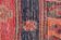 Red blue oriental runner rug long handmade geometric wool carpet 125x270cm