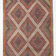 6x11 Mulicolor Living Room Rug, Vintage Wool Kilim Rug, 187x339Cm