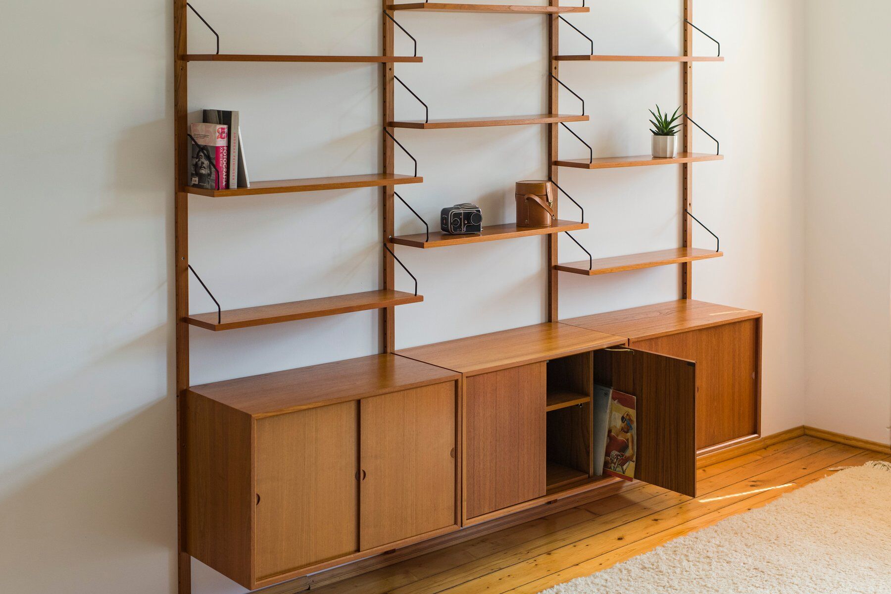 Modular wall storage system by Poul Cadovius for Cado, 1960s