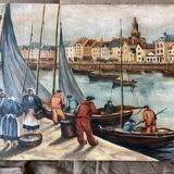 Old marine painting signed