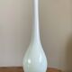 White and Green Long-Neck Vase, Handblown Coloured Glass, Single Flower Vase