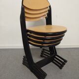 Series of 4 chairs from the 80s
