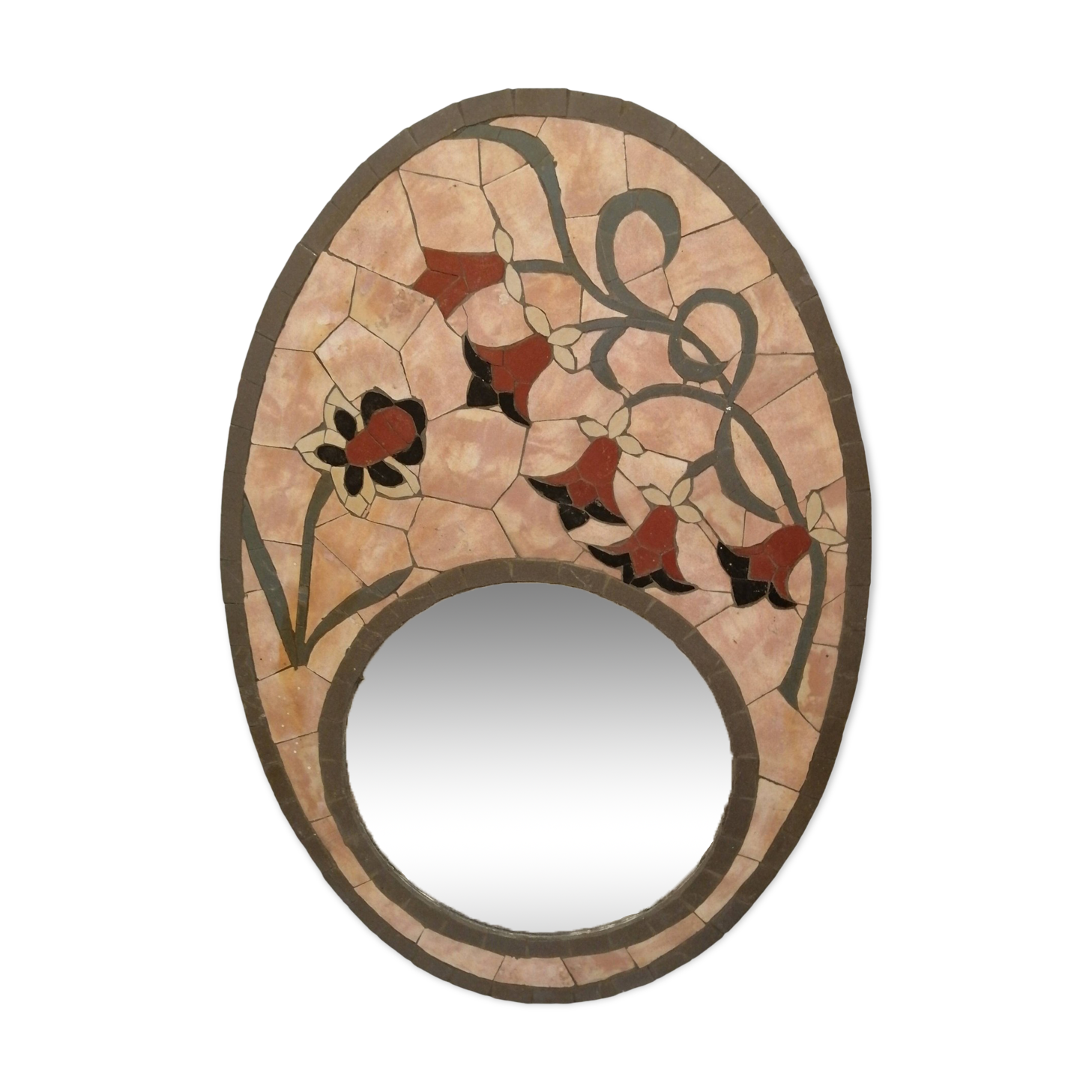 Vintage 70s mosaic mirror