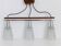 Lustre plafonnier pyramides teck vintage design années 60