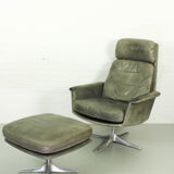 Sedia Swivel Highback Chair with matching ottoman by Horst Brüning for Cor, 1960s – Grey Leather