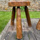 Pair of vintage brutalist stools
