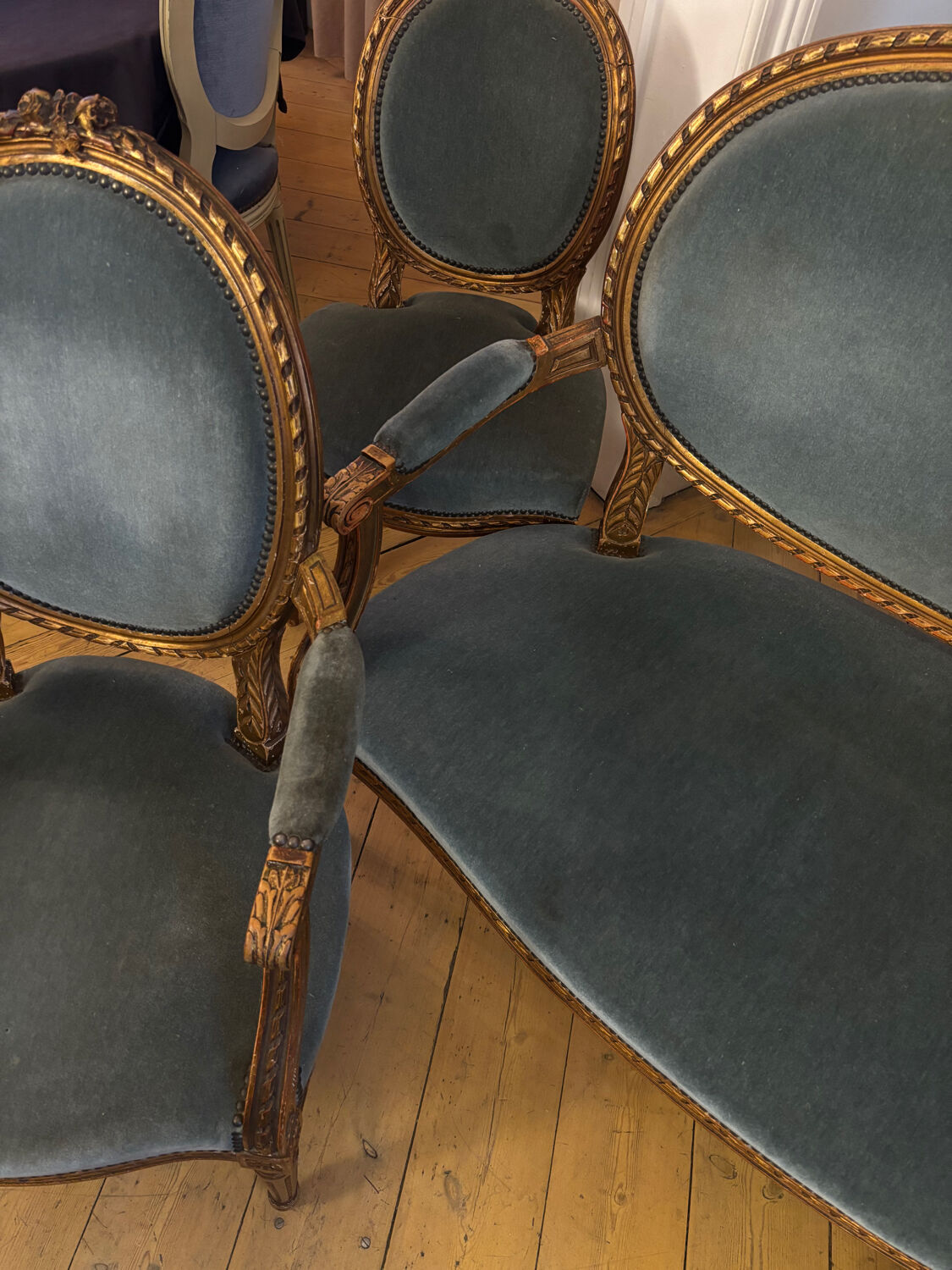 Louis XVI five-piece salon