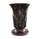 Vase cache pot en faïence flammée