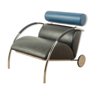 fauteuil en chrome et - cuir