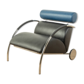 Fauteuil en chrome et cuir Zyklus par Peter Maly pour COR, 1984